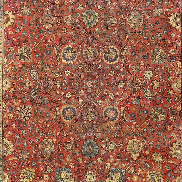 Antique Tabriz Persian Carpet. Size: 11 ft 2 in x 18 ft 6 in In Good Condition For Sale In New York, NY