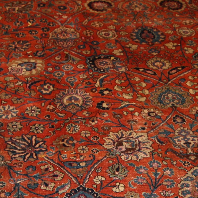 20th Century Antique Tabriz Persian Carpet. Size: 11 ft 2 in x 18 ft 6 in For Sale