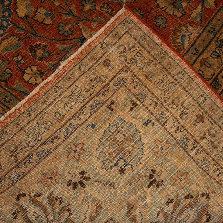 Wool Antique Tabriz Persian Carpet. Size: 11 ft 2 in x 18 ft 6 in For Sale