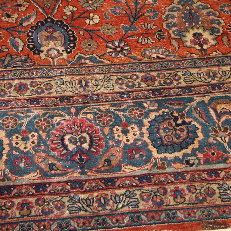 Antique Tabriz Persian Carpet. Size: 11 ft 2 in x 18 ft 6 in For Sale 2