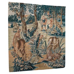 Large Antique Tapestry Panel, Continental, Needlepoint, Square Frieze, Victorian