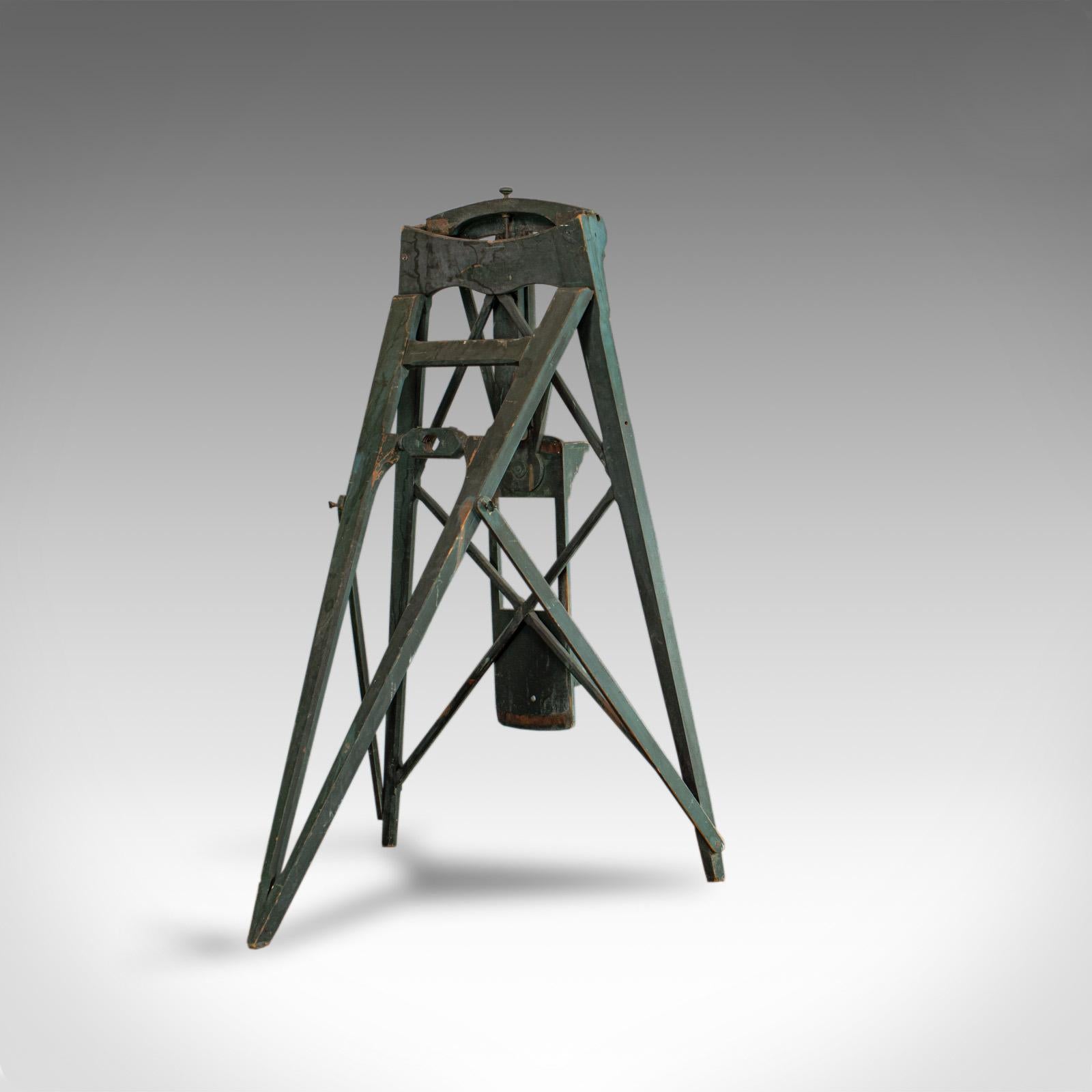 Large, Antique Telescope Tripod, English, Pine, Observatory, Rack, circa 1900 In Good Condition For Sale In Hele, Devon, GB