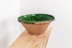 Large Antique Terracotta 19th Century Dairy Bowl Kitchen Decoration, C.1880