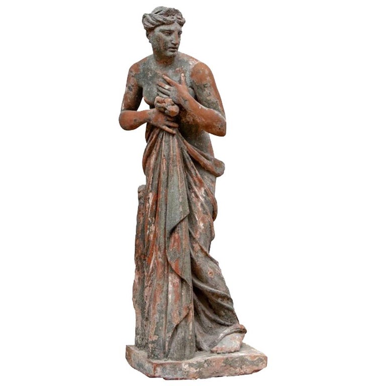 Large Antique Terracotta Figure of Venus For Sale at 1stDibs