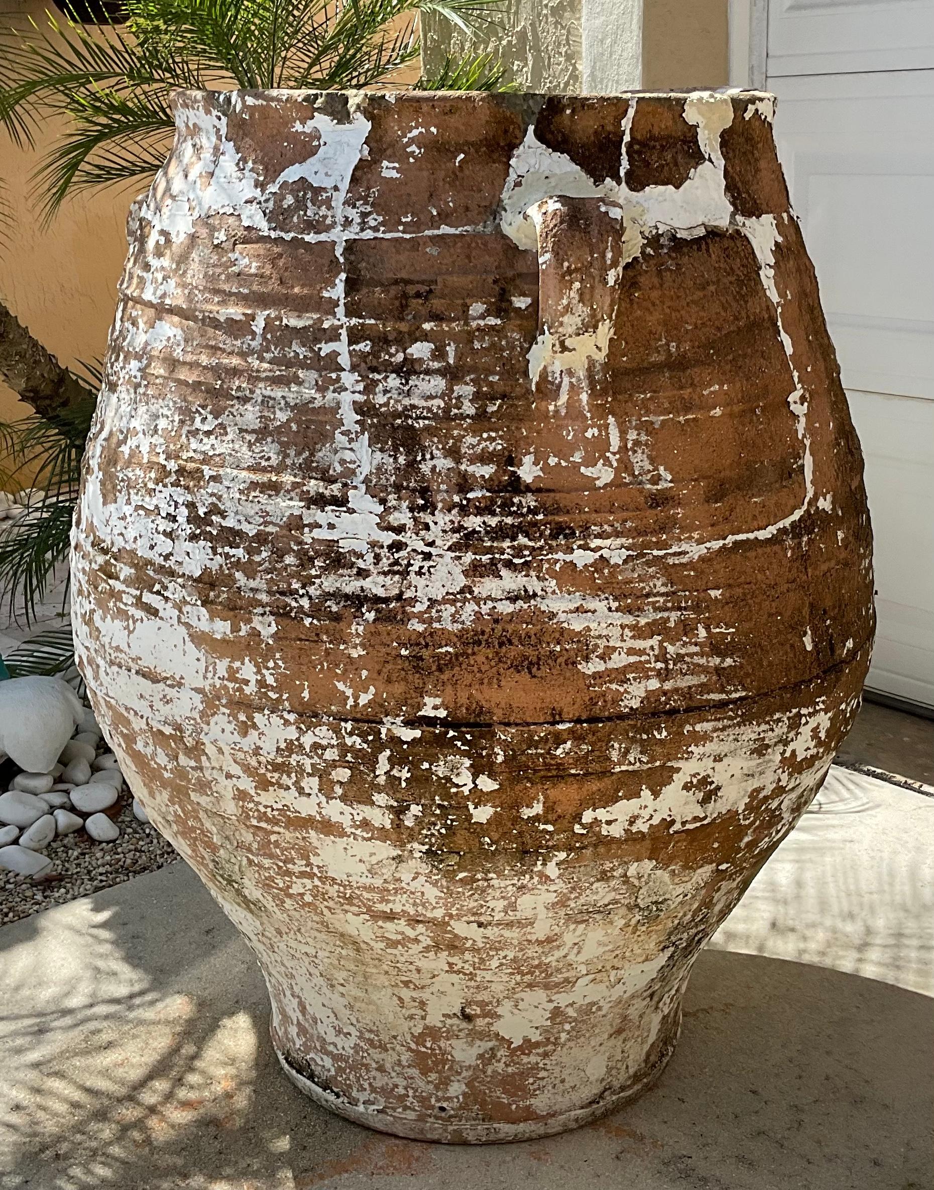 19th Century Large Antique Terracotta Jar For Sale