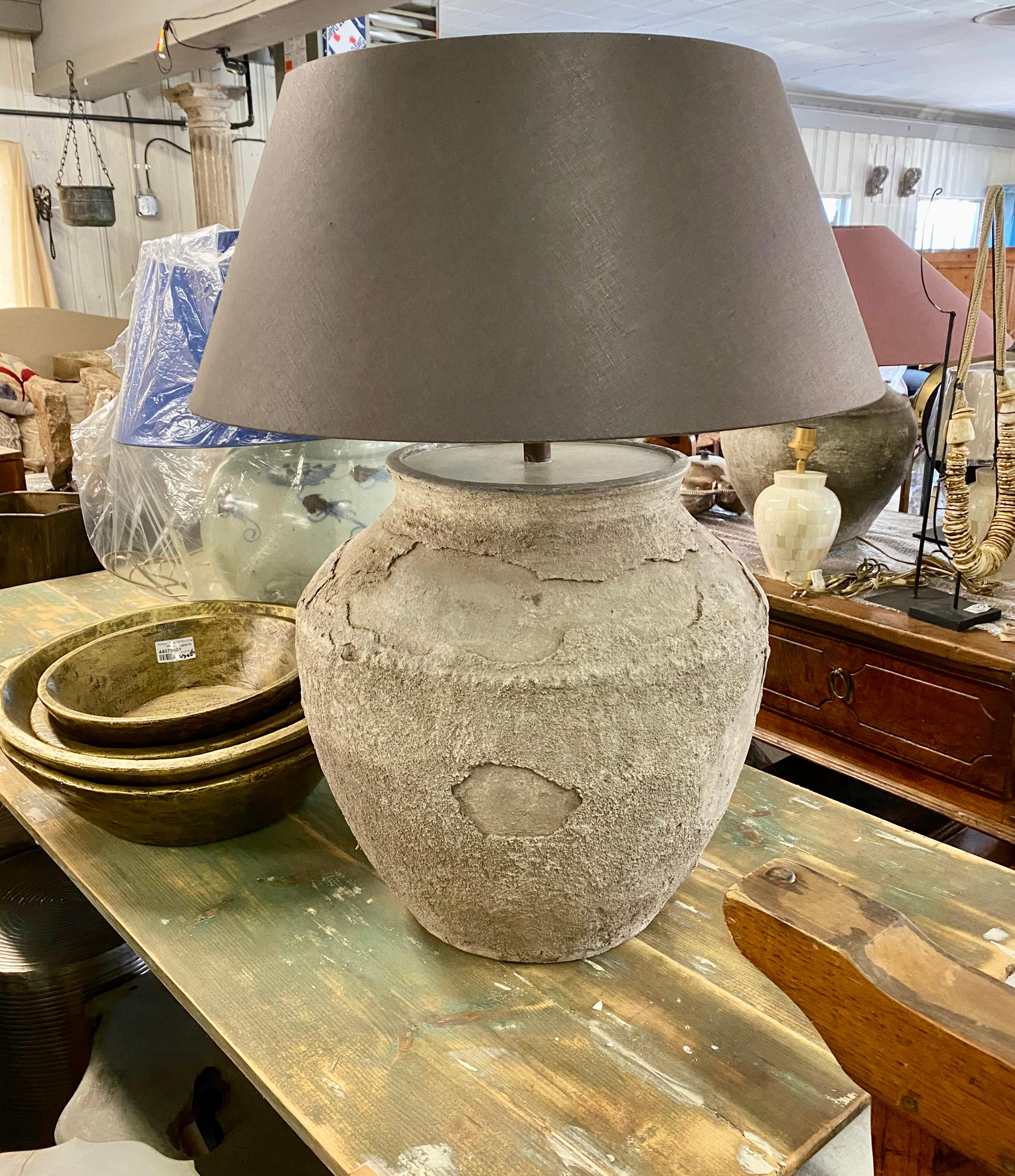 large rustic table lamp