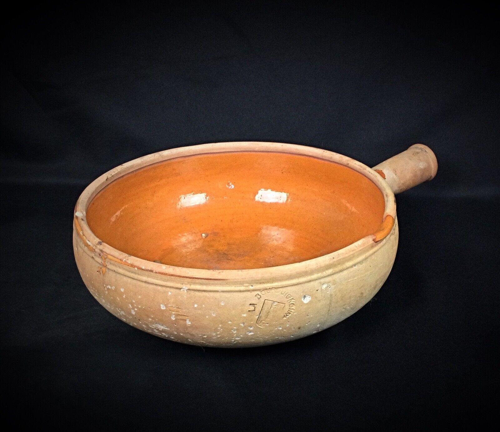 Gran cacerola antigua de terracota de La Bourguignonne - Utensilios de cocina antiguos - 2Y289 en venta 4