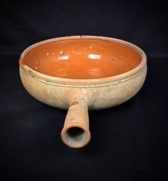 Large Antique Terracotta Pan by La Bourguignonne – Vintage Kitchenware - 2Y289