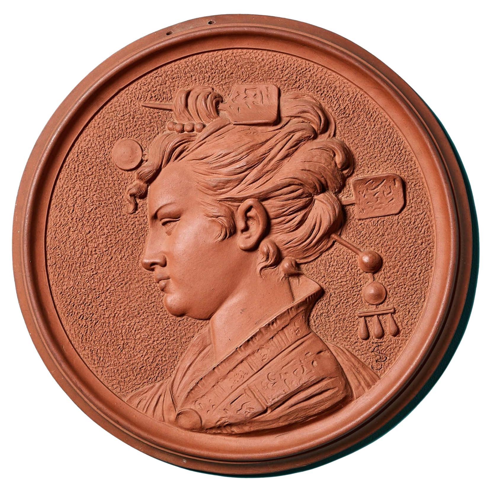 Grande targa antica in terracotta di John Shellys