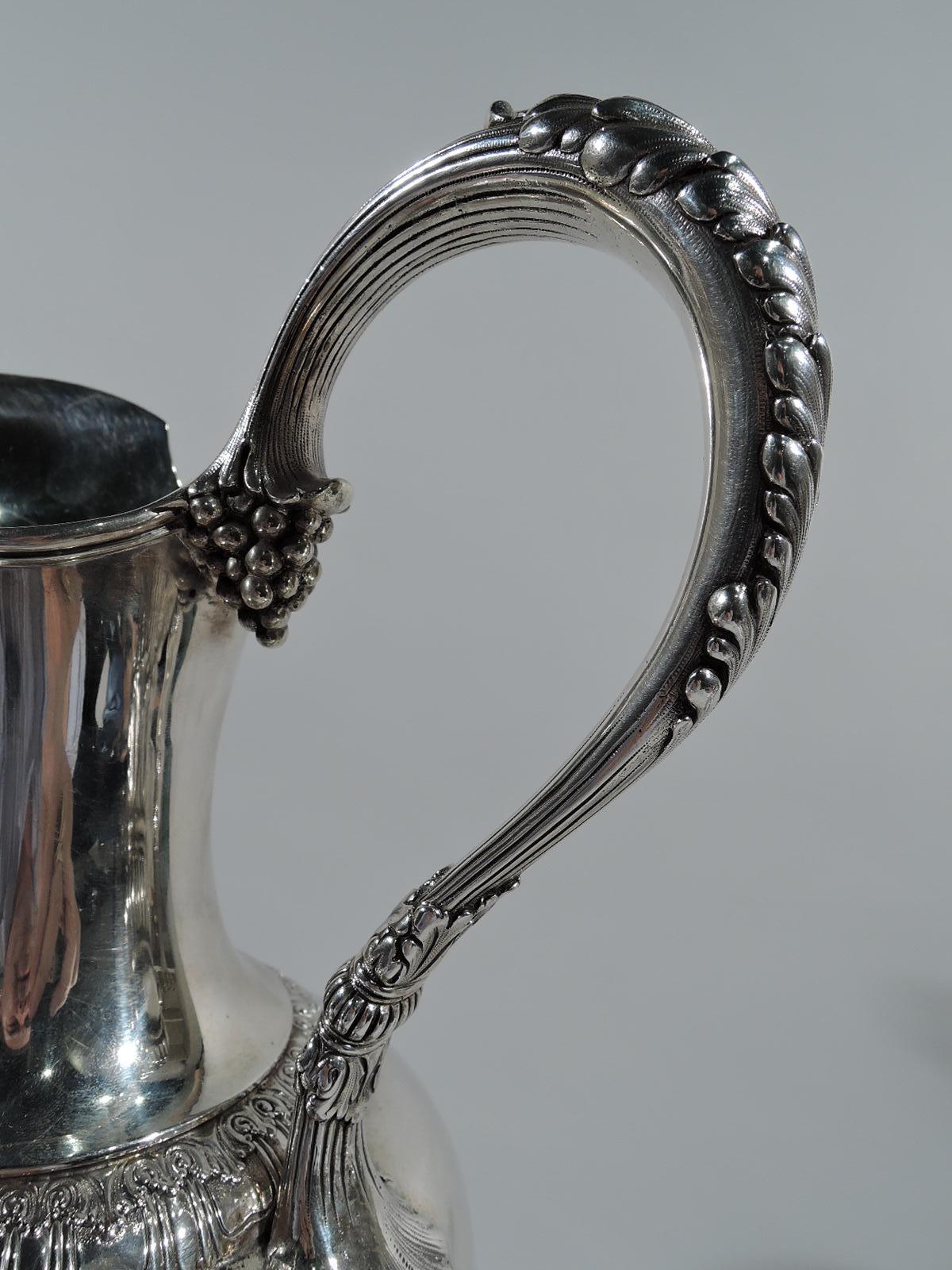 Neoclassical Large Antique Tiffany American Classical Sterling Silver Ewer