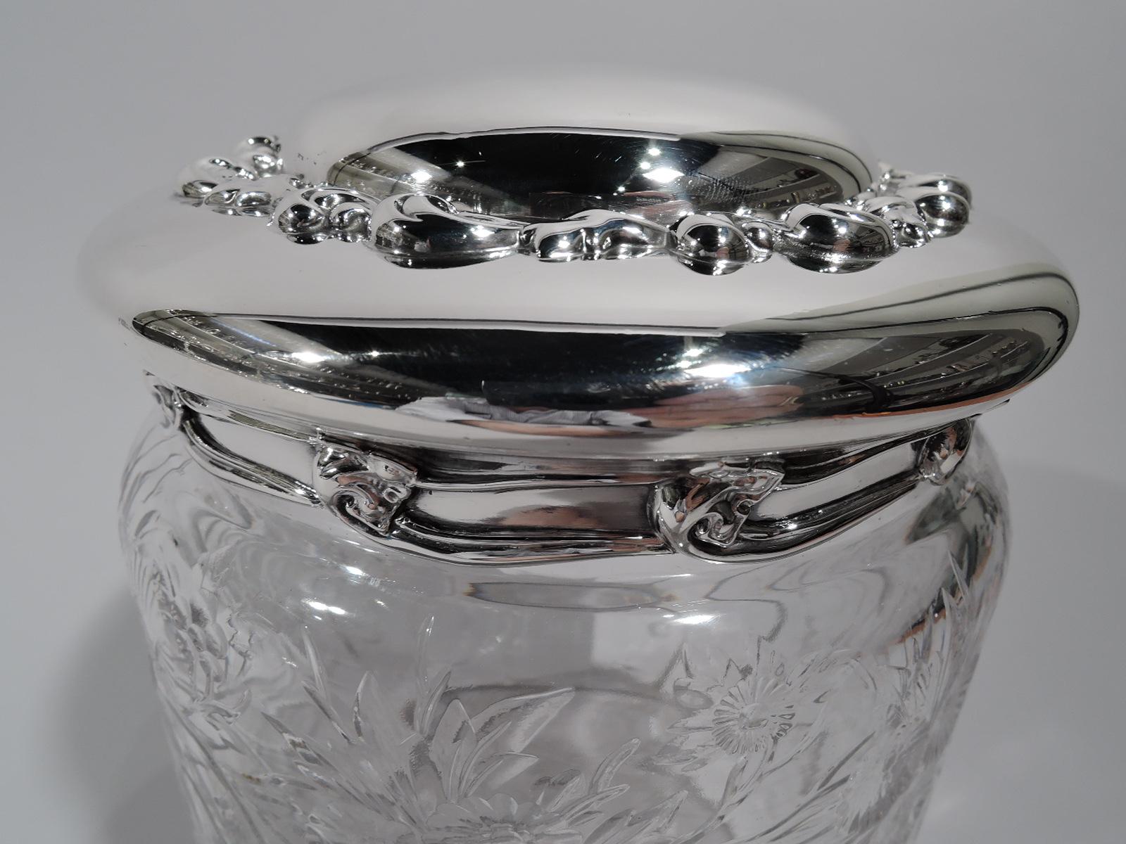 silver glass jar