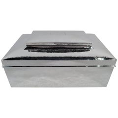 Große antike Tiffany & Co. Hand-gehämmert Sterling Silber Schmuck-Box