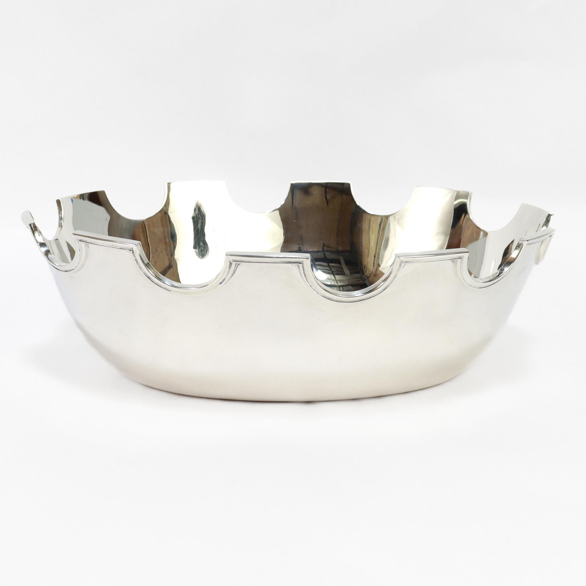 20ième siècle Grand modèle ancien de Tiffany & Co. Rince-bouche ou rince-vin en A Silver en vente