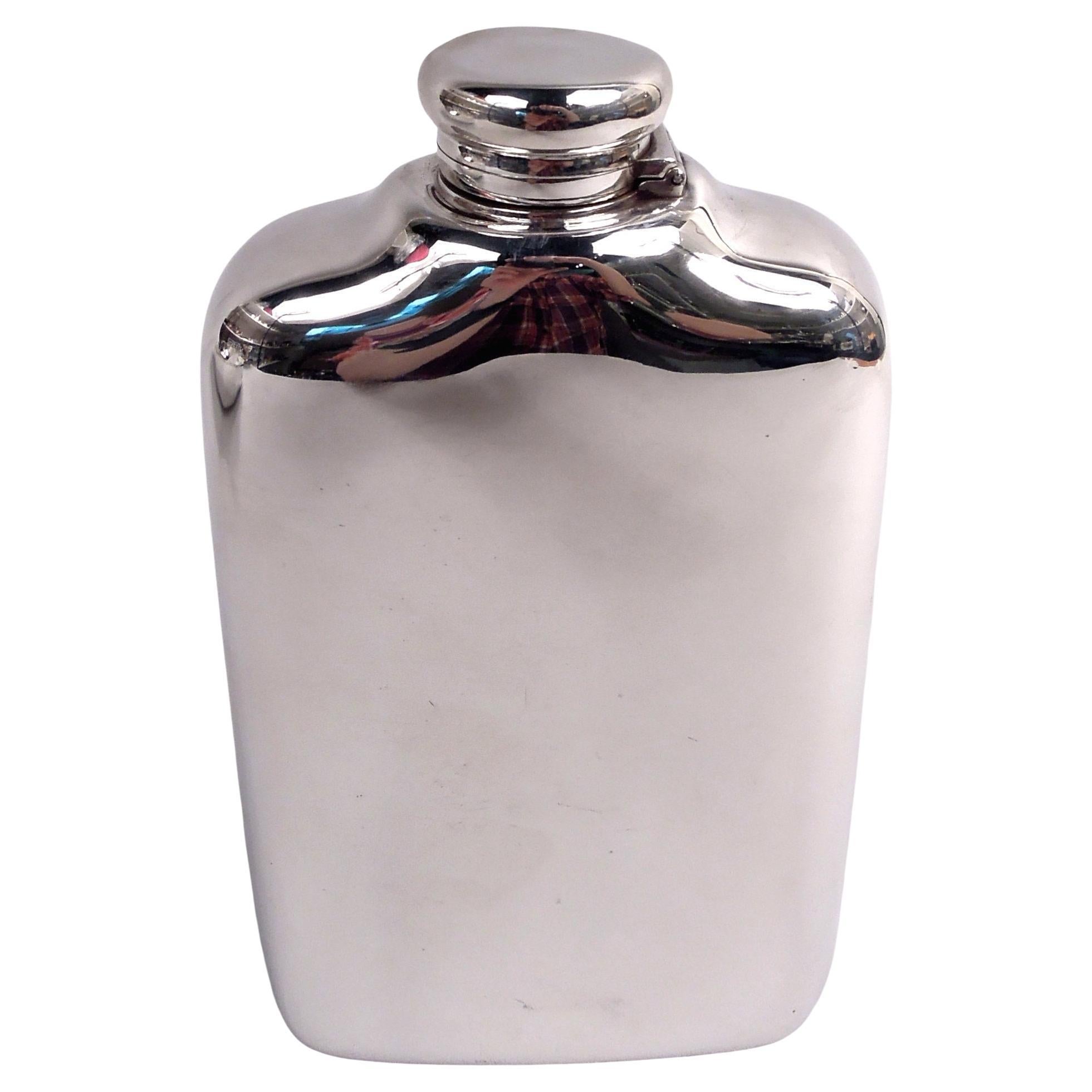 Gran Petaca Antigua Tiffany Victoriana de Plata de Ley Big Boy a Dos Manos en venta