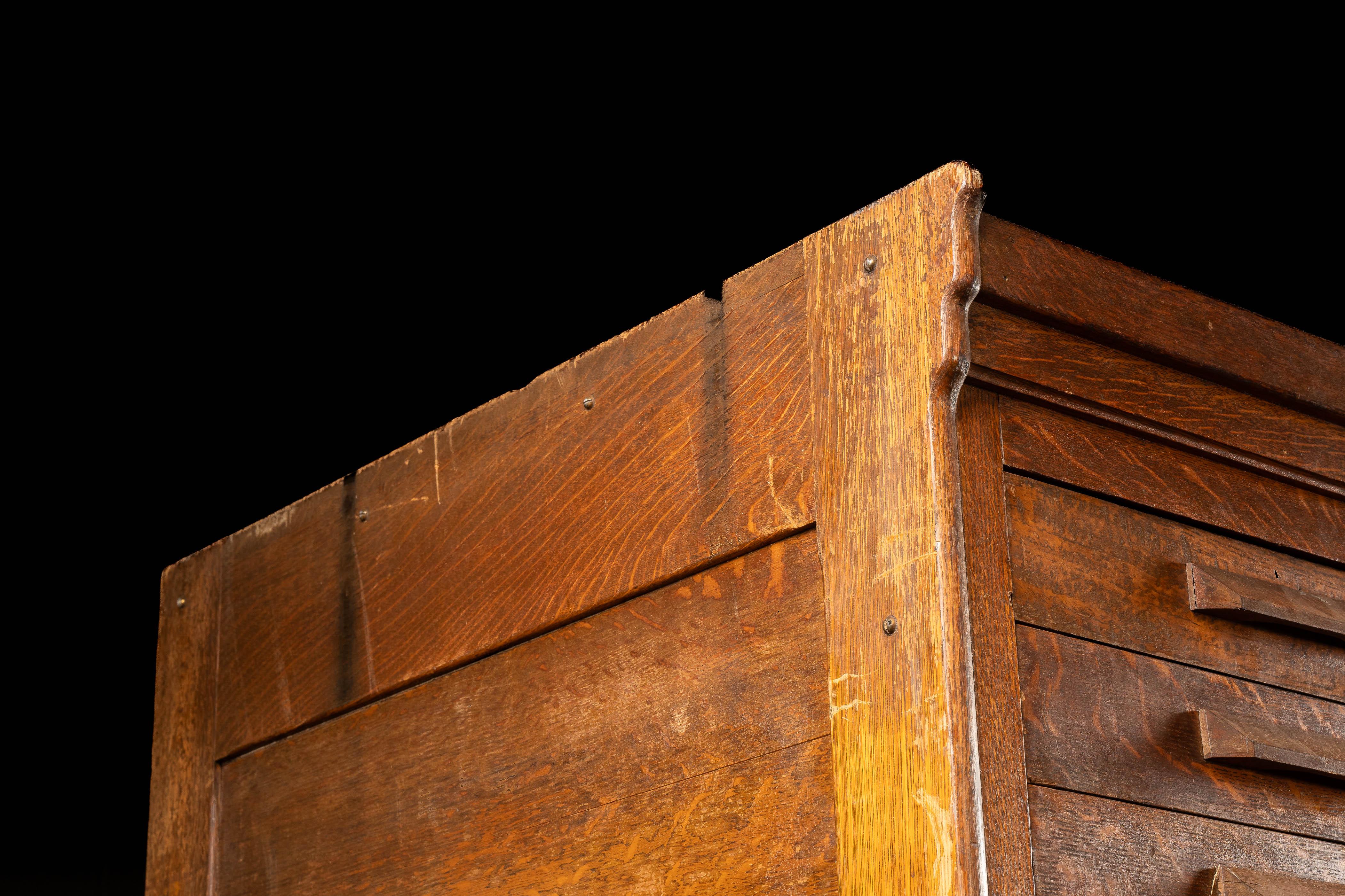 Large Antique Tiger Oak Flat File For Sale 5