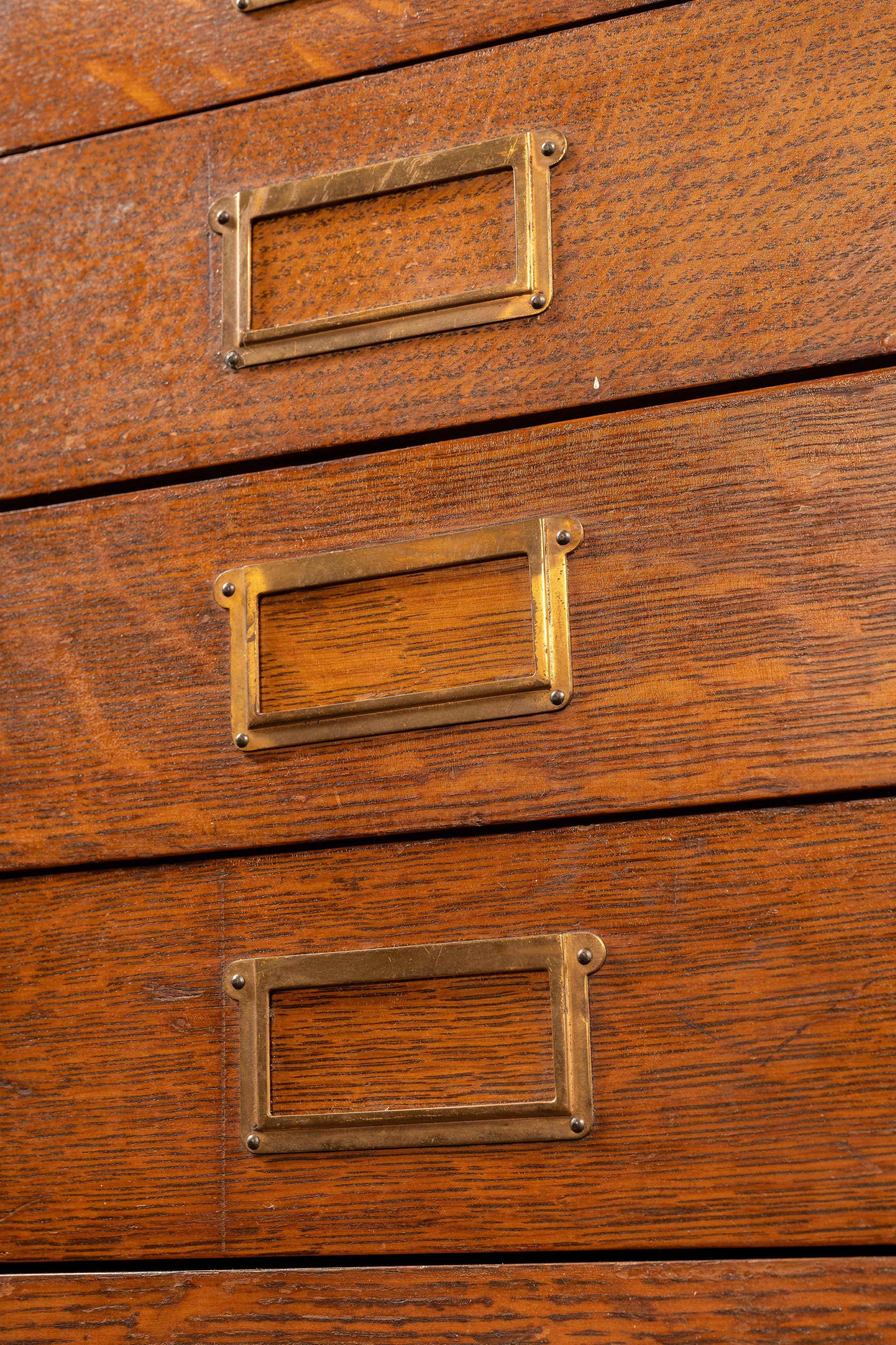 Large Antique Tiger Oak Flat File For Sale 2