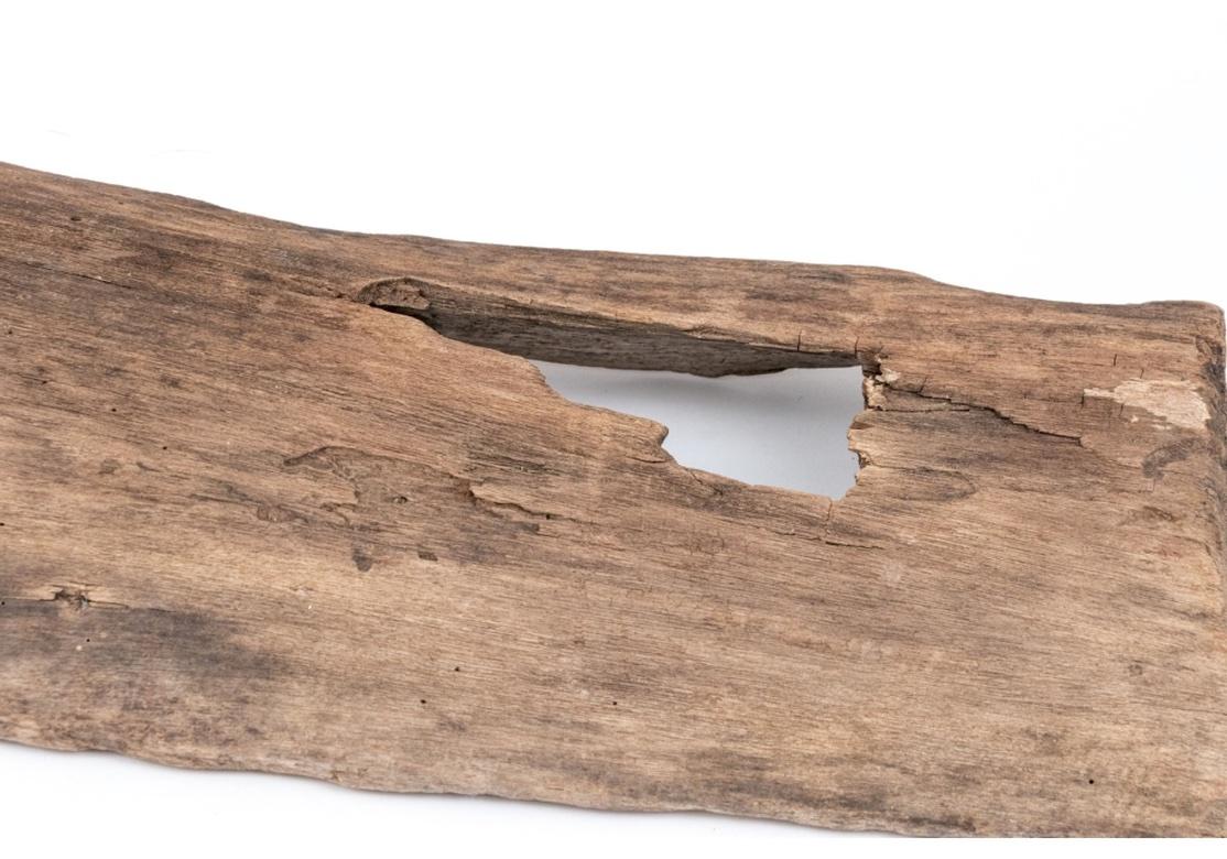 Hand-Carved Large Antique Timeworn New Mexican Wood Trough For Sale