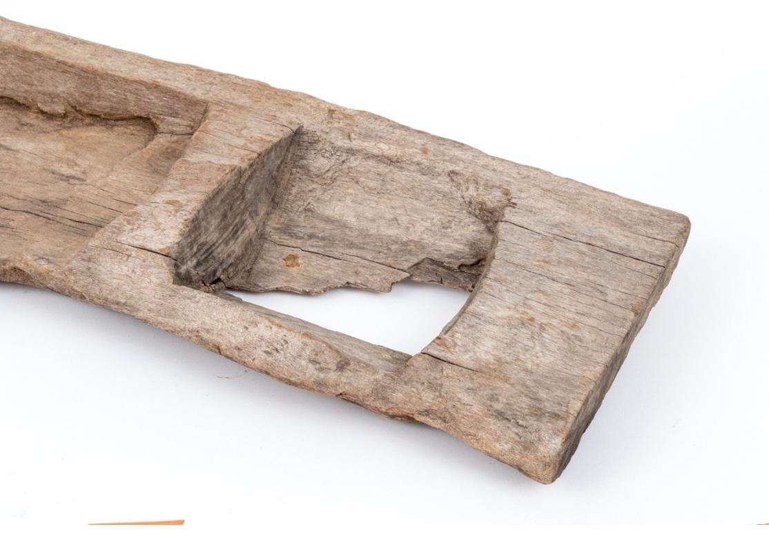 19th Century Large Antique Timeworn New Mexican Wood Trough For Sale