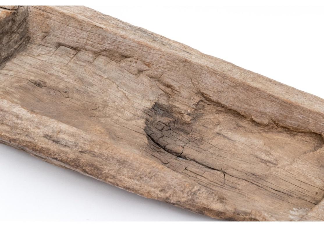 Large Antique Timeworn New Mexican Wood Trough For Sale 2