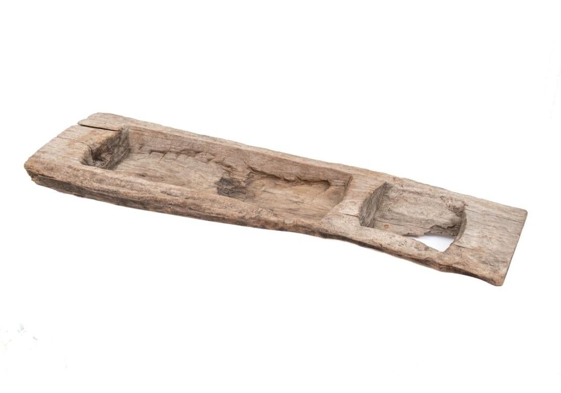 Large Antique Timeworn New Mexican Wood Trough For Sale 3