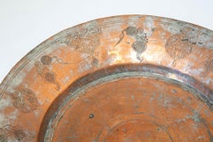 Large Antique Tinned Copper Rajasthani Vessel Bowl