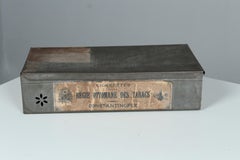 Large Antique Tobacco Tin Box, 1930s 1940s
