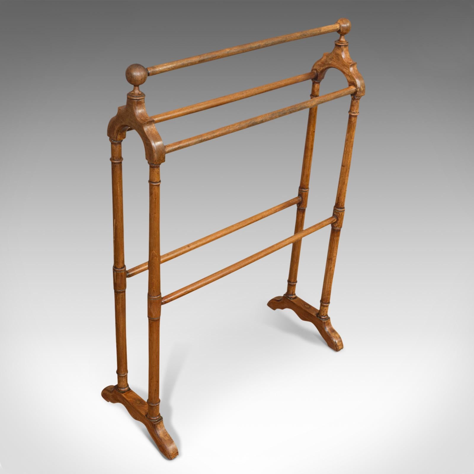 Late Victorian Large Antique Towel Rack, Mahogany, Clothes Horse, Dryer, Victorian, circa 1880