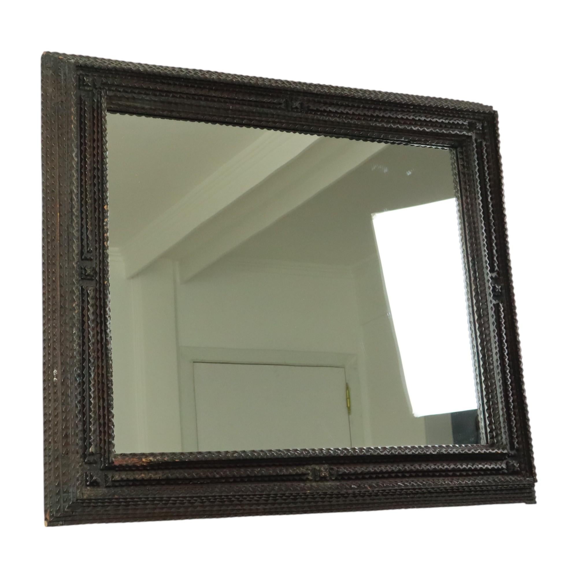 Large Antique Tramp Art Mirror 19th Century Austria Circa 1870 For Sale 9