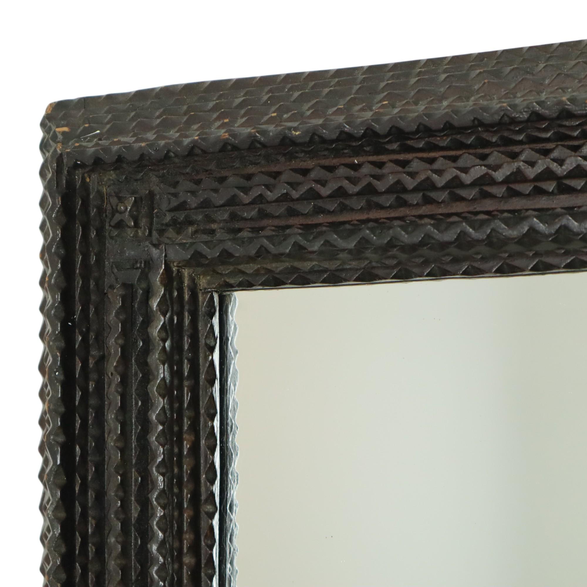 Large Antique Tramp Art Mirror 19th Century Austria Circa 1870 For Sale 2