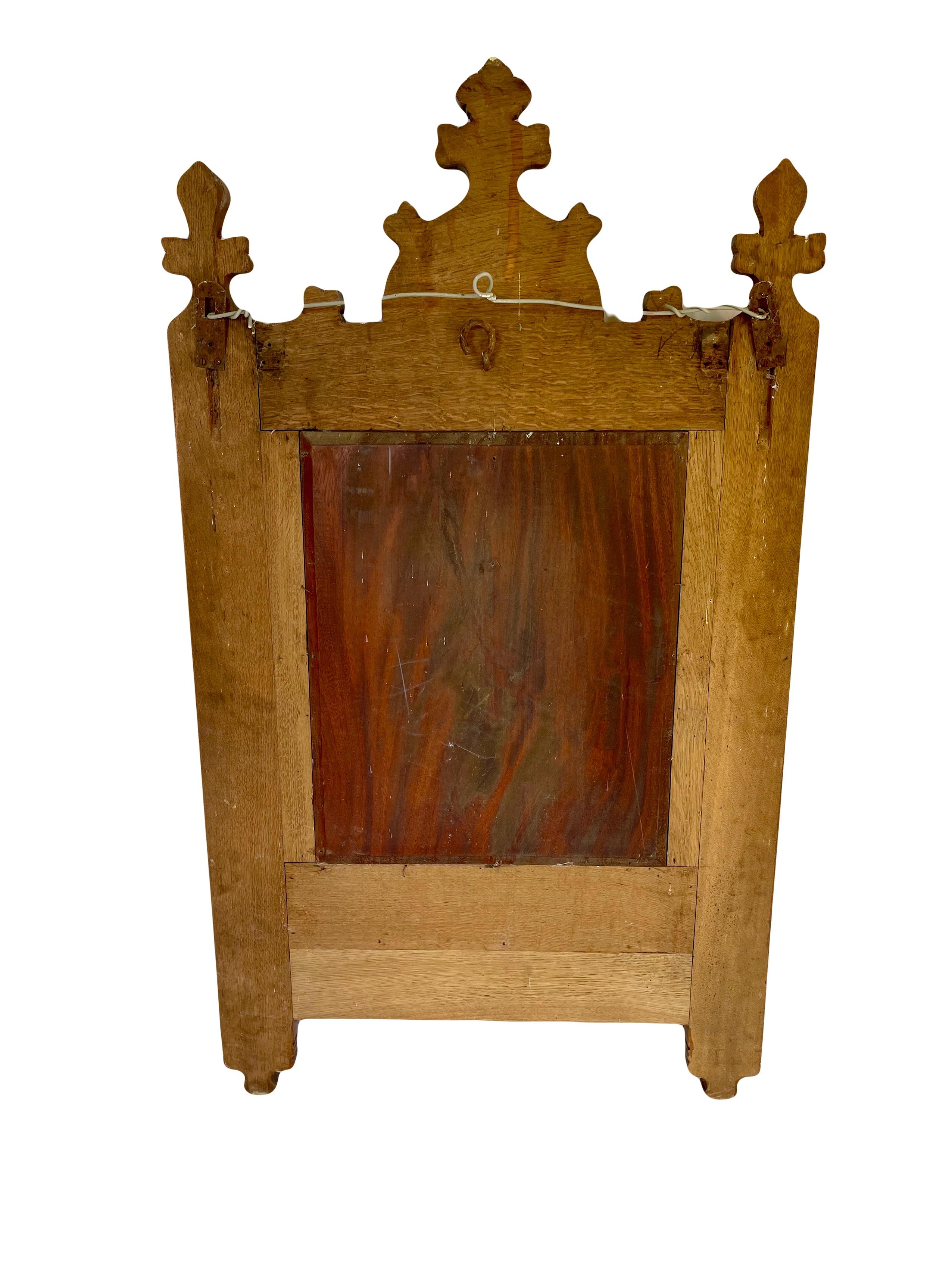 Large antique triptych of the Holy Virgin 42'', 19th century For Sale 5