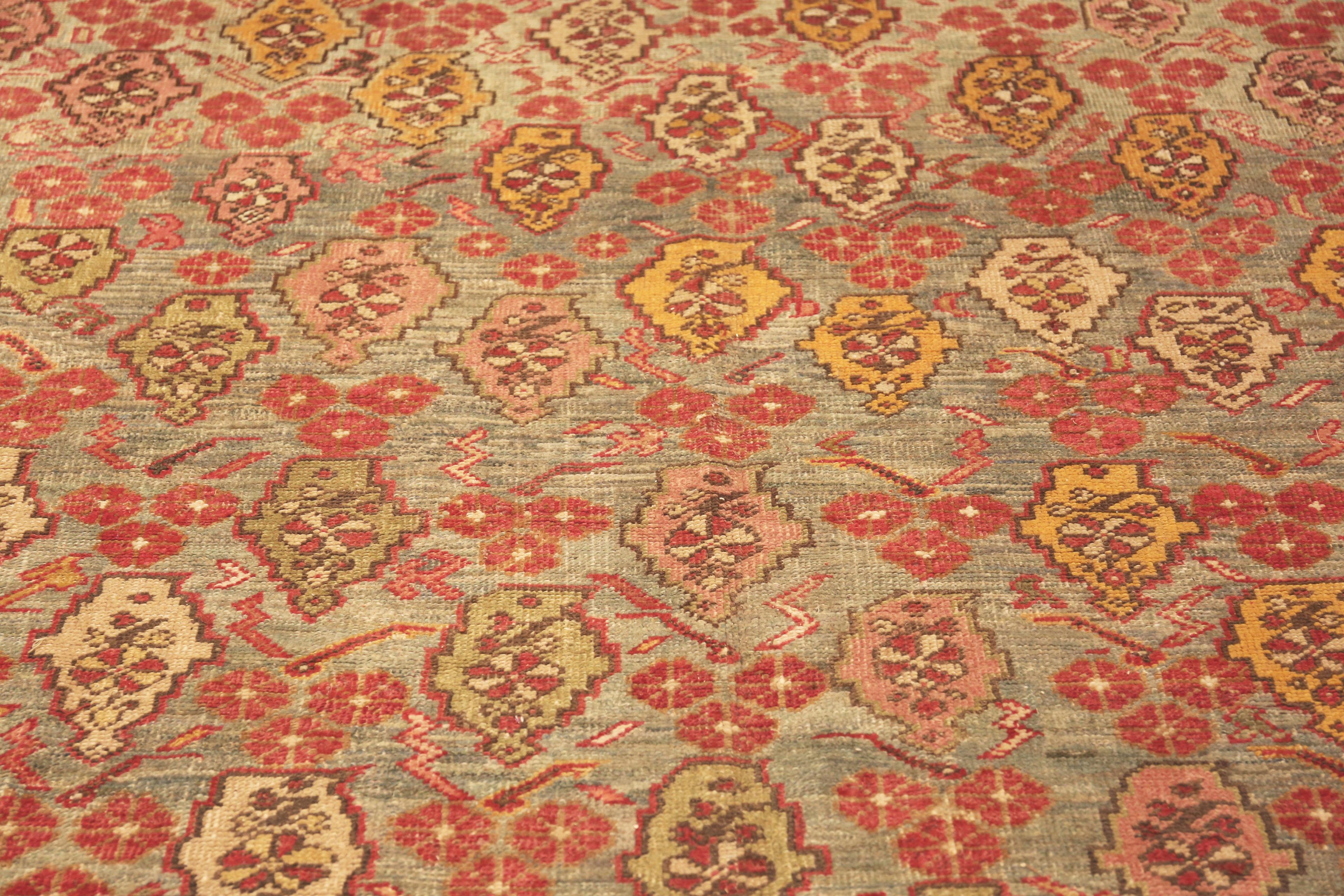 19th Century Antique Turkish Ghiordes Area Rug. 15 ft 5 in x 17 ft 4 in For Sale
