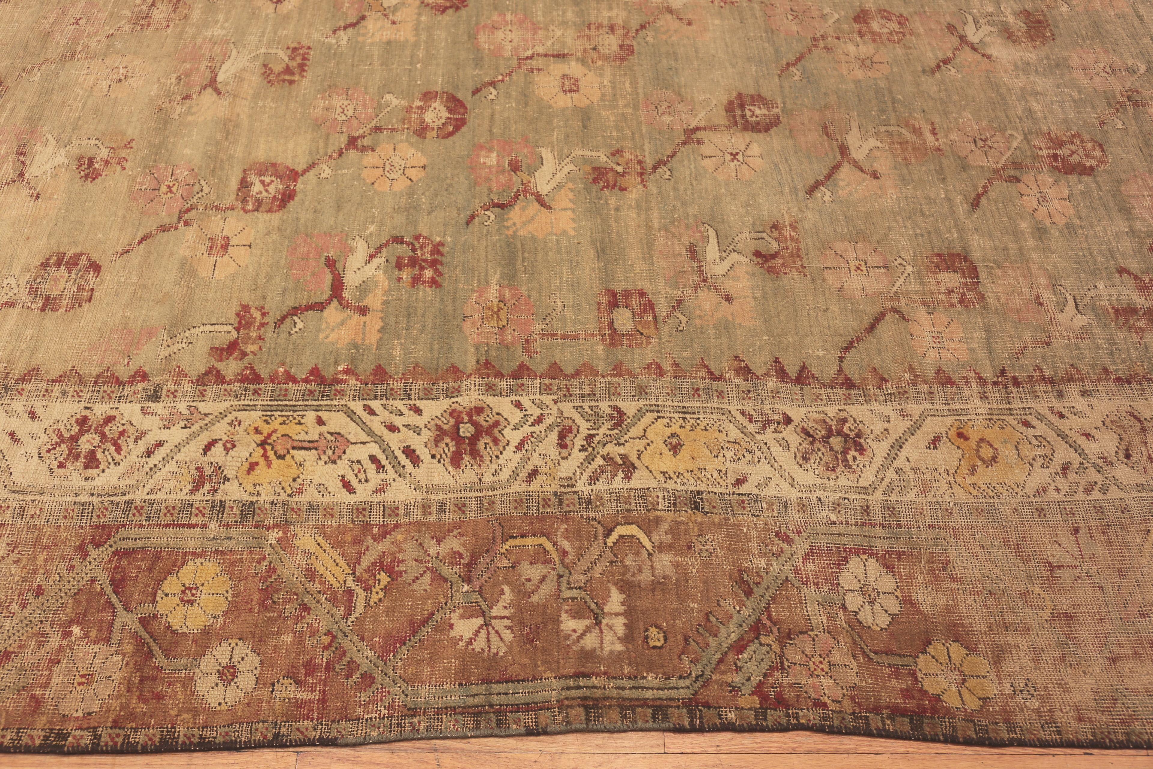 Oushak Antique Turkish Ghiordes Rug. 15 ft 6 in x 18 ft 7 in For Sale
