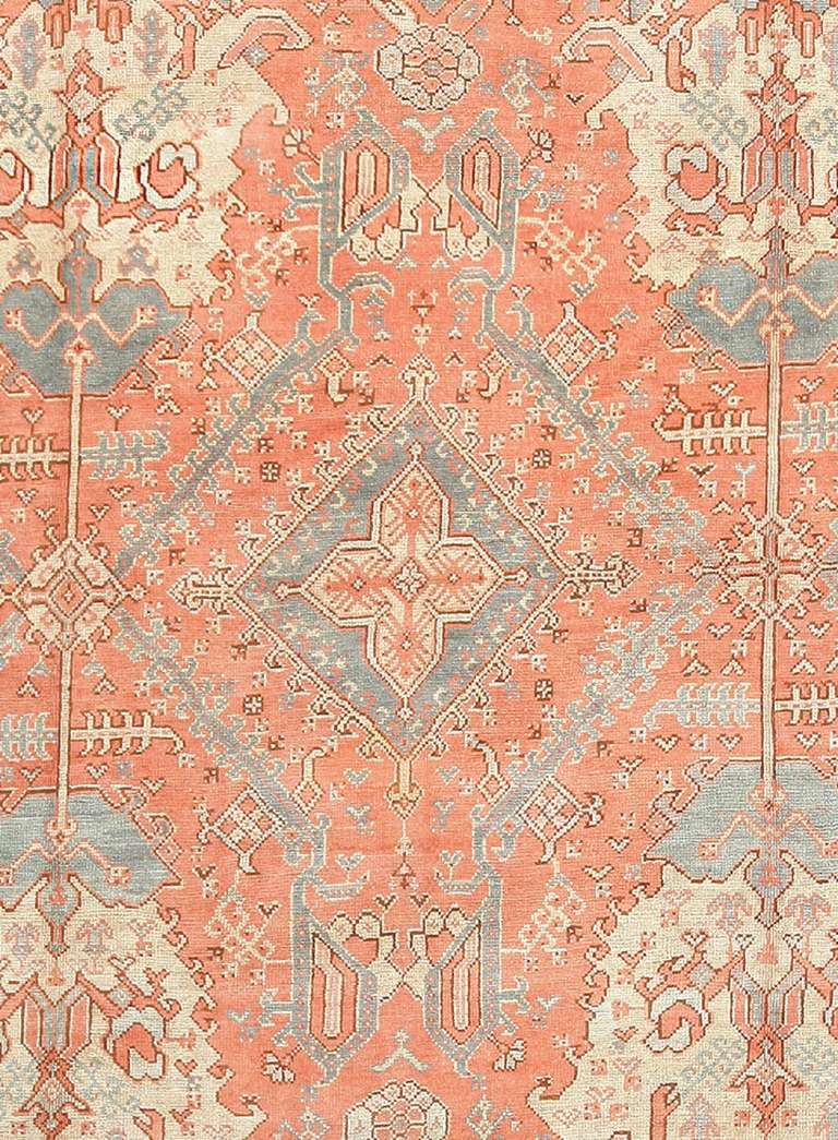 Nazmiyal Collection Antique Turkish Oushak Rug. 14 ft 2 in x 20 ft  For Sale 4