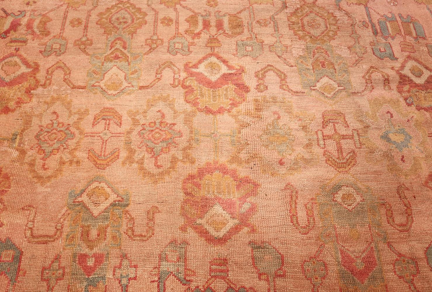 Antique Turkish Oushak rug, Turkey, C turn of the 20th century - Size: 14 ft 7 in x 17 ft 6 in (4.44 m x 5.33 m).