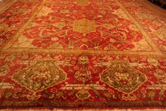 Antique Turkish Oushak Rug. Size: 16 ft 4 in x 20 ft