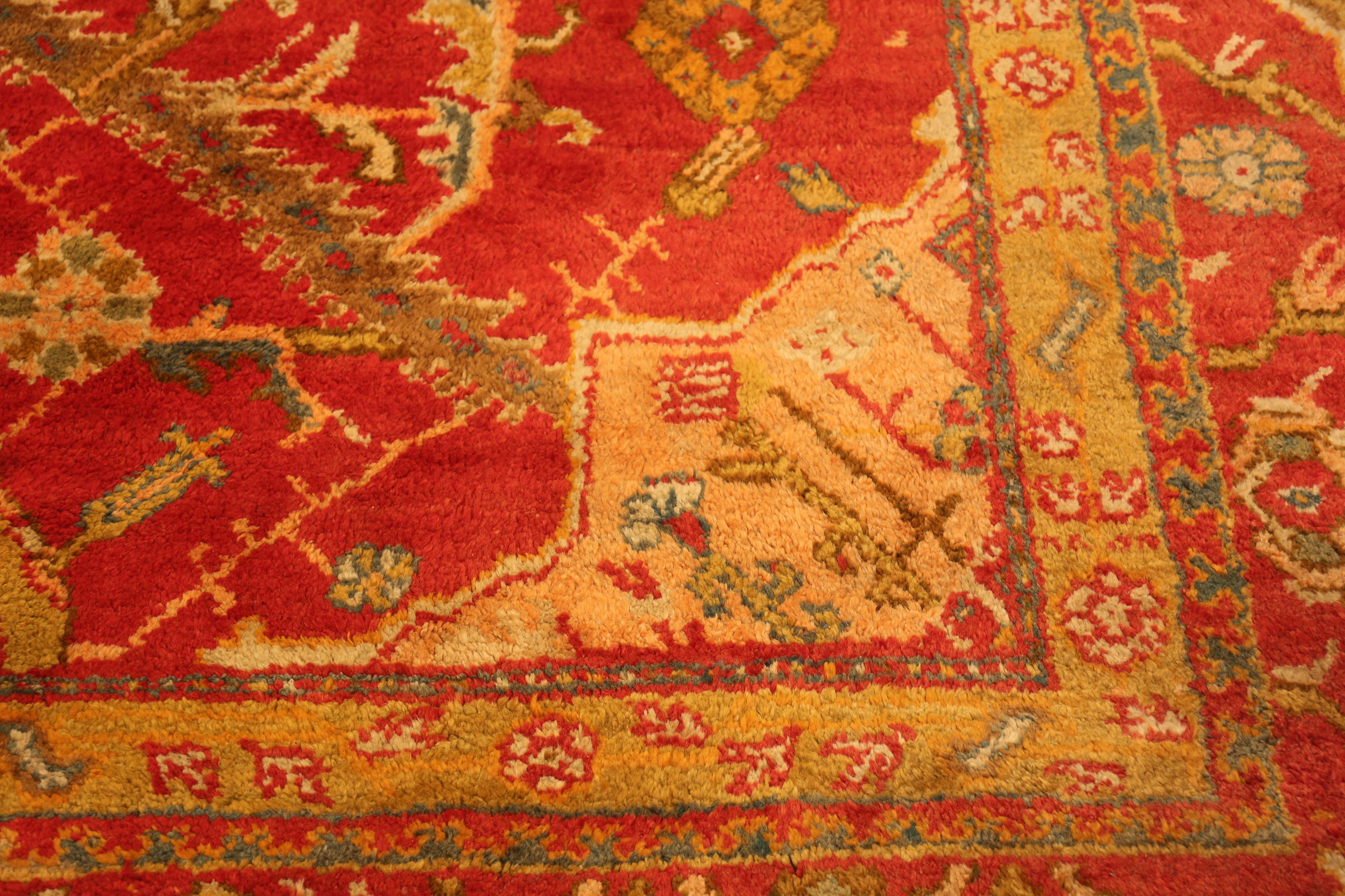 20th Century Antique Turkish Oushak Rug. Size: 16 ft 4 in x 20 ft For Sale