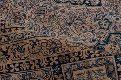 Large Antique Turkish Sivas Carpet, Navy Tones, Center Medallion, circa 1920s