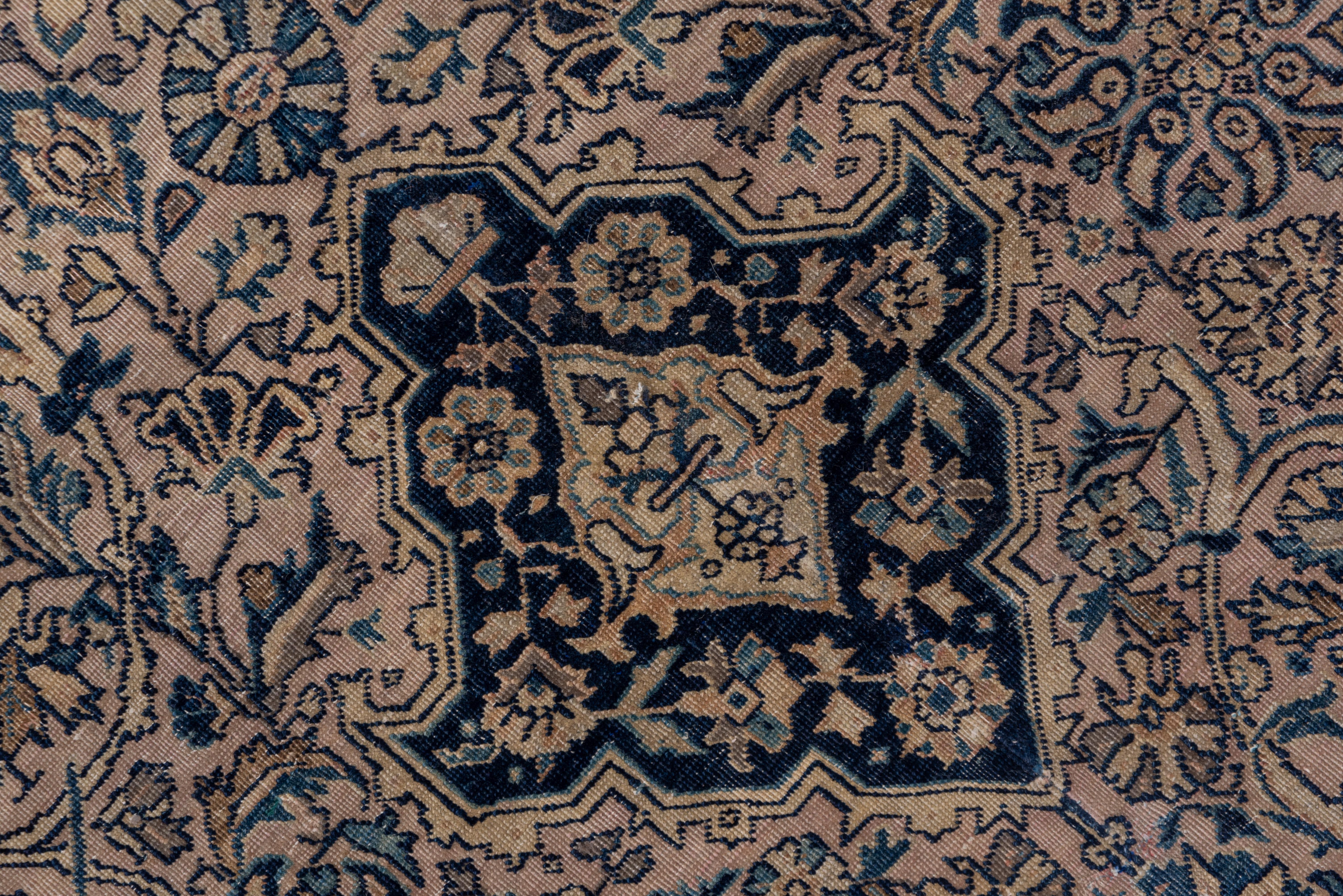Early 20th Century Large Antique Turkish Sivas Carpet, Navy Tones, Center Medallion, circa 1920s For Sale