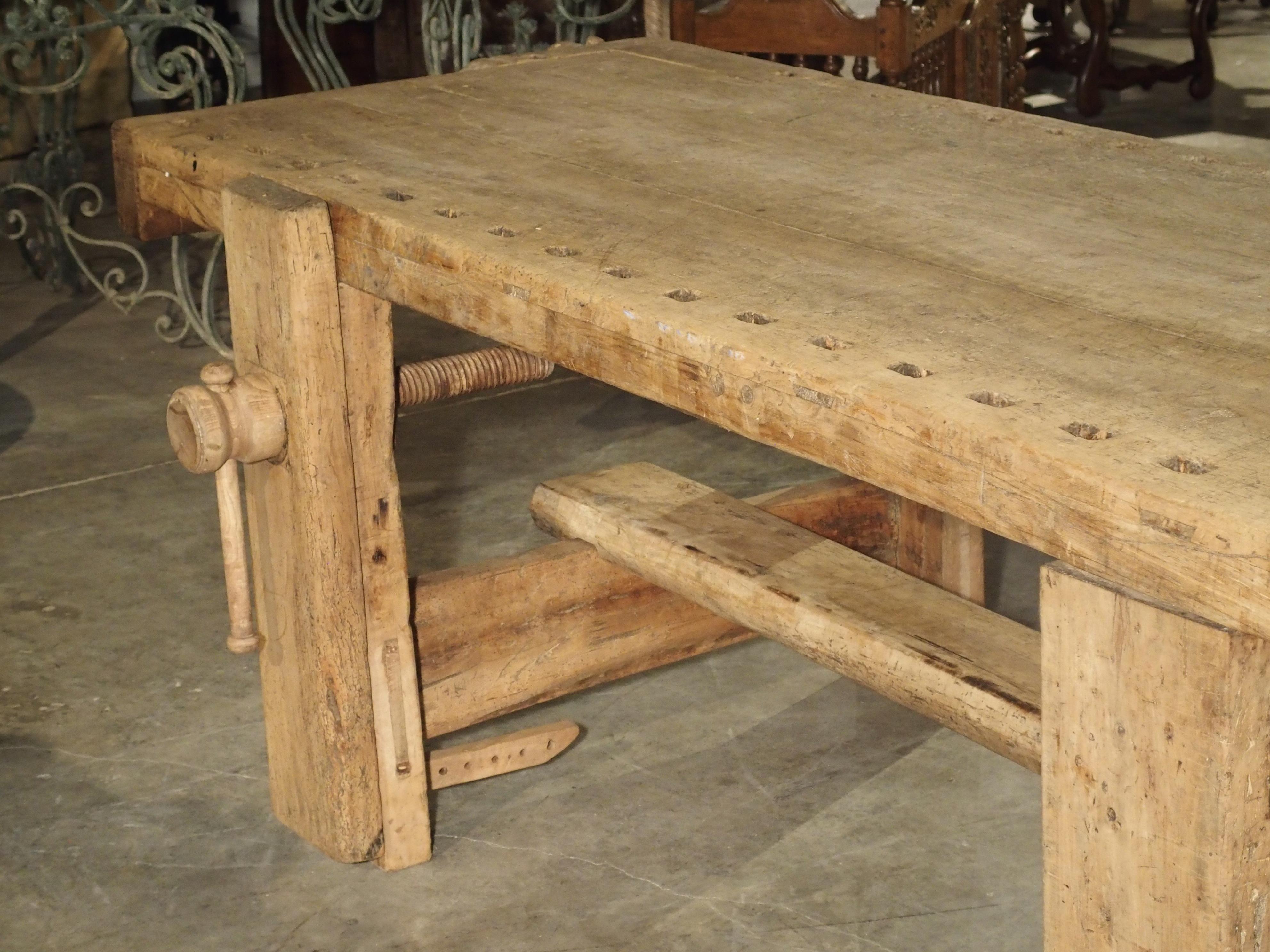 Large Antique Tuscan Work Bench, circa 1865 4