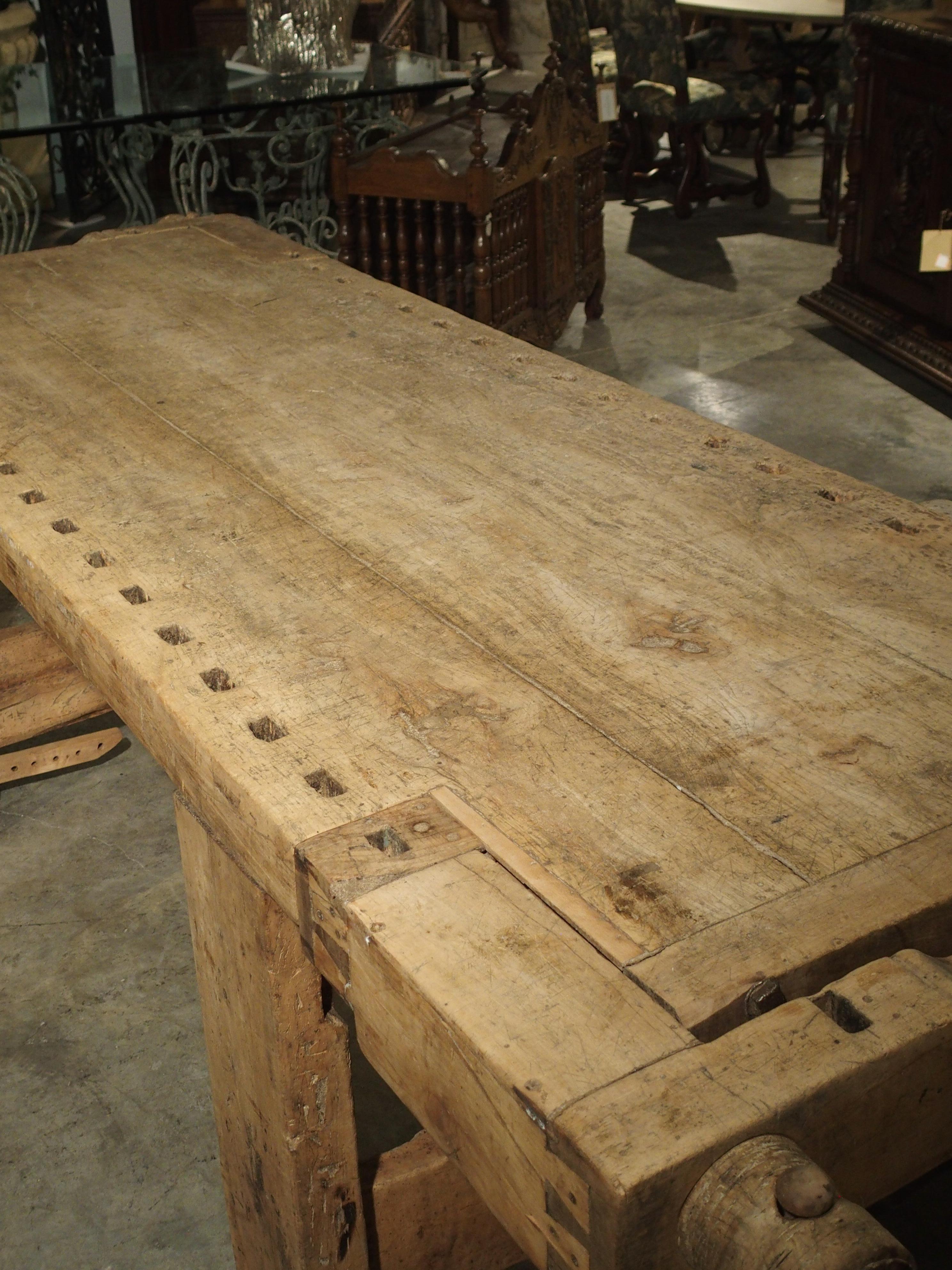 Large Antique Tuscan Work Bench, circa 1865 6