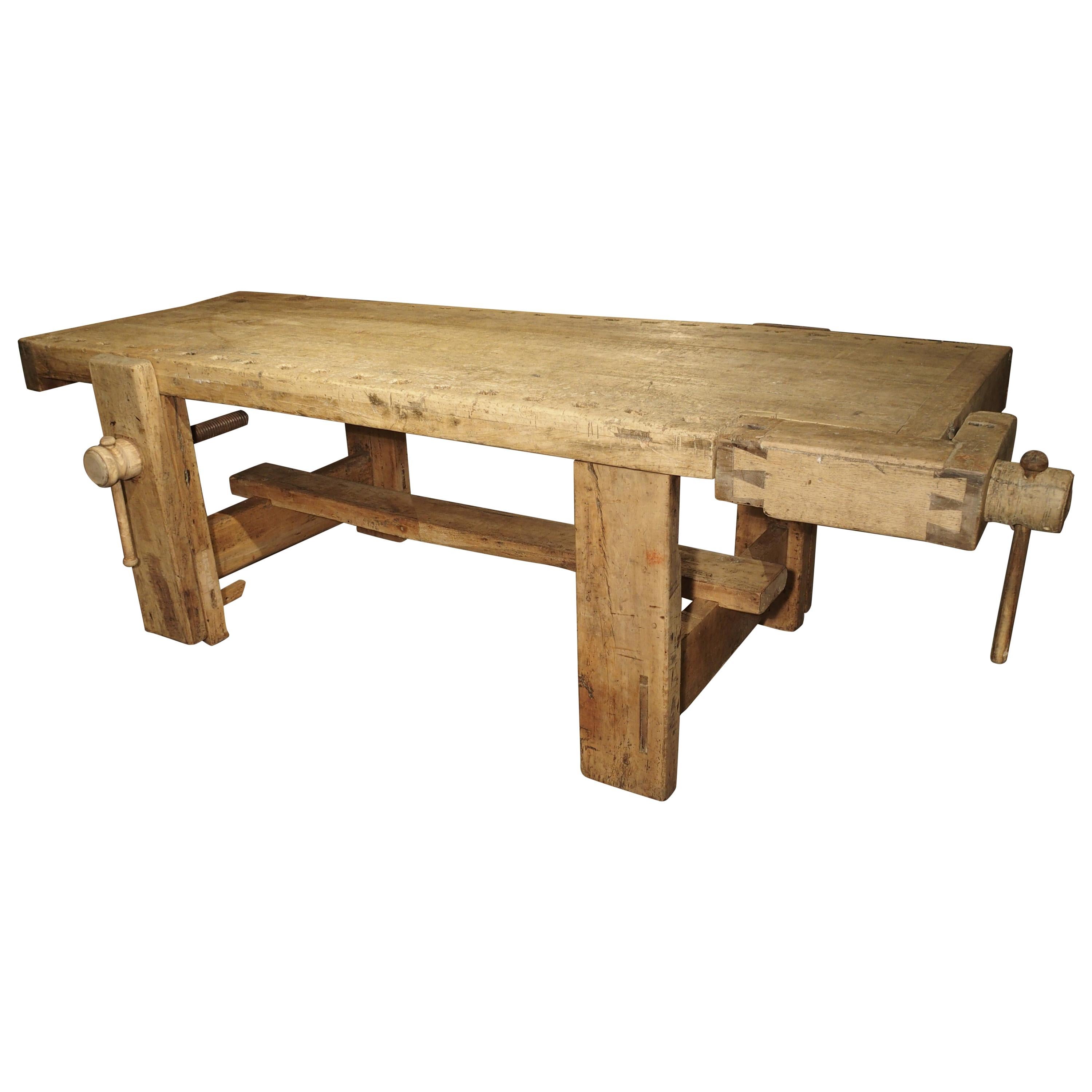 Large Antique Tuscan Work Bench, circa 1865