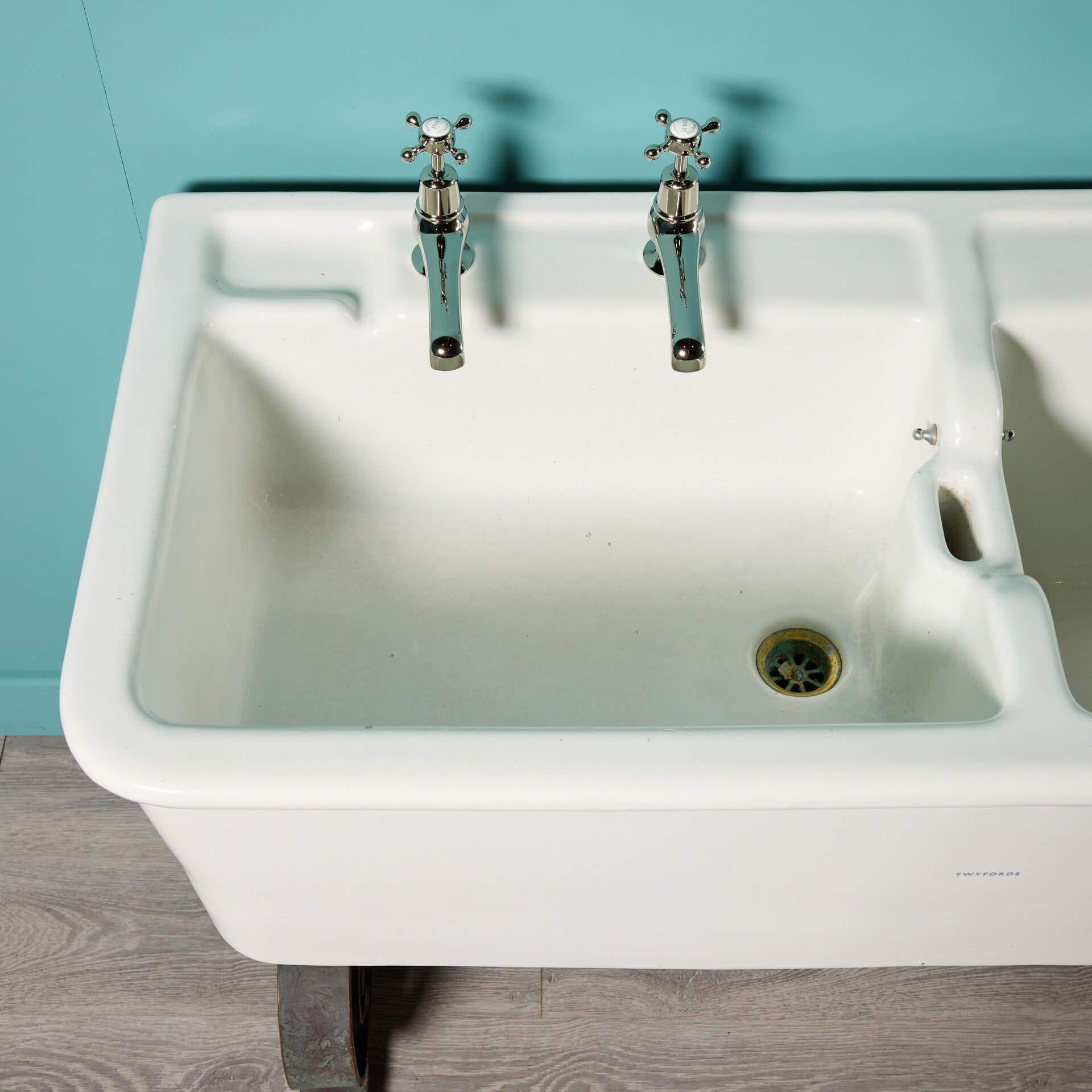 Edwardian Large Antique Twyfords Twin Belfast Sink