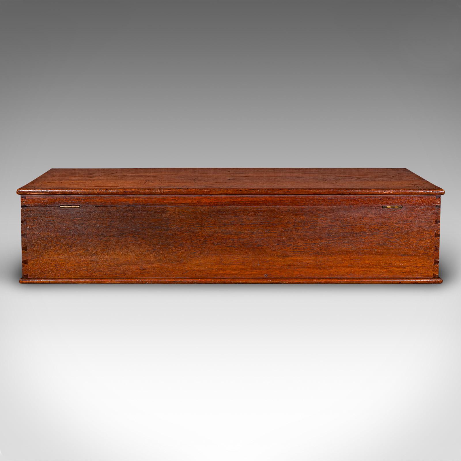 Large Antique Under Bed Storage Chest, English, Walnut, Country House, Victorian 1