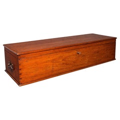 Large Used Under Bed Storage Chest, English, Walnut, Country House, Victorian