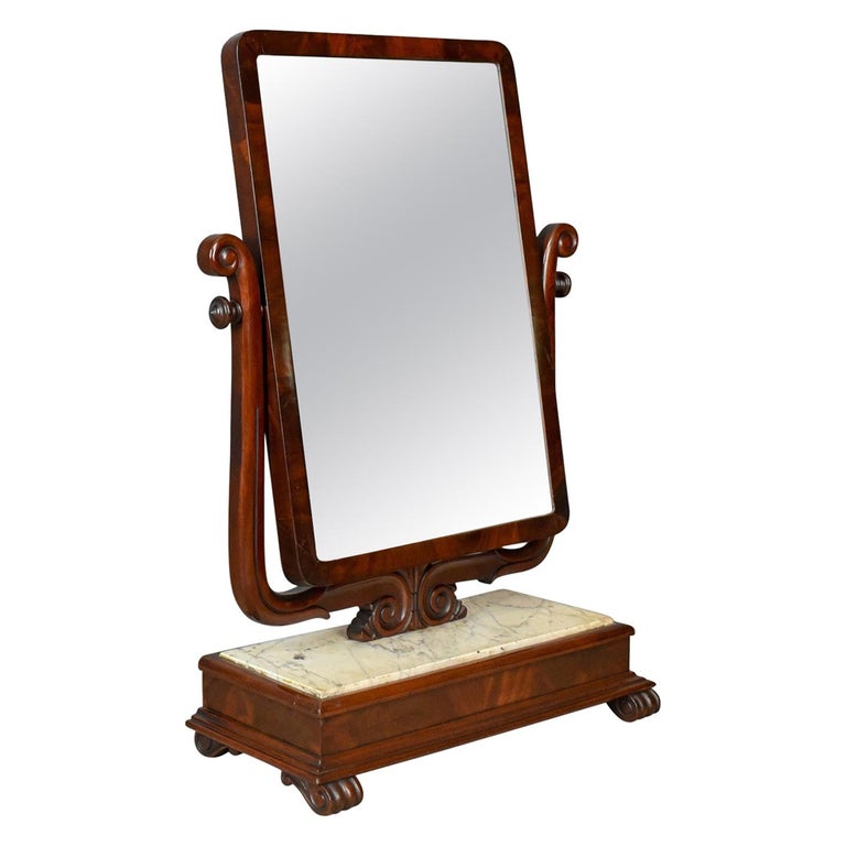 Large Antique Vanity Mirror English, Old Fashioned Vanity Mirror