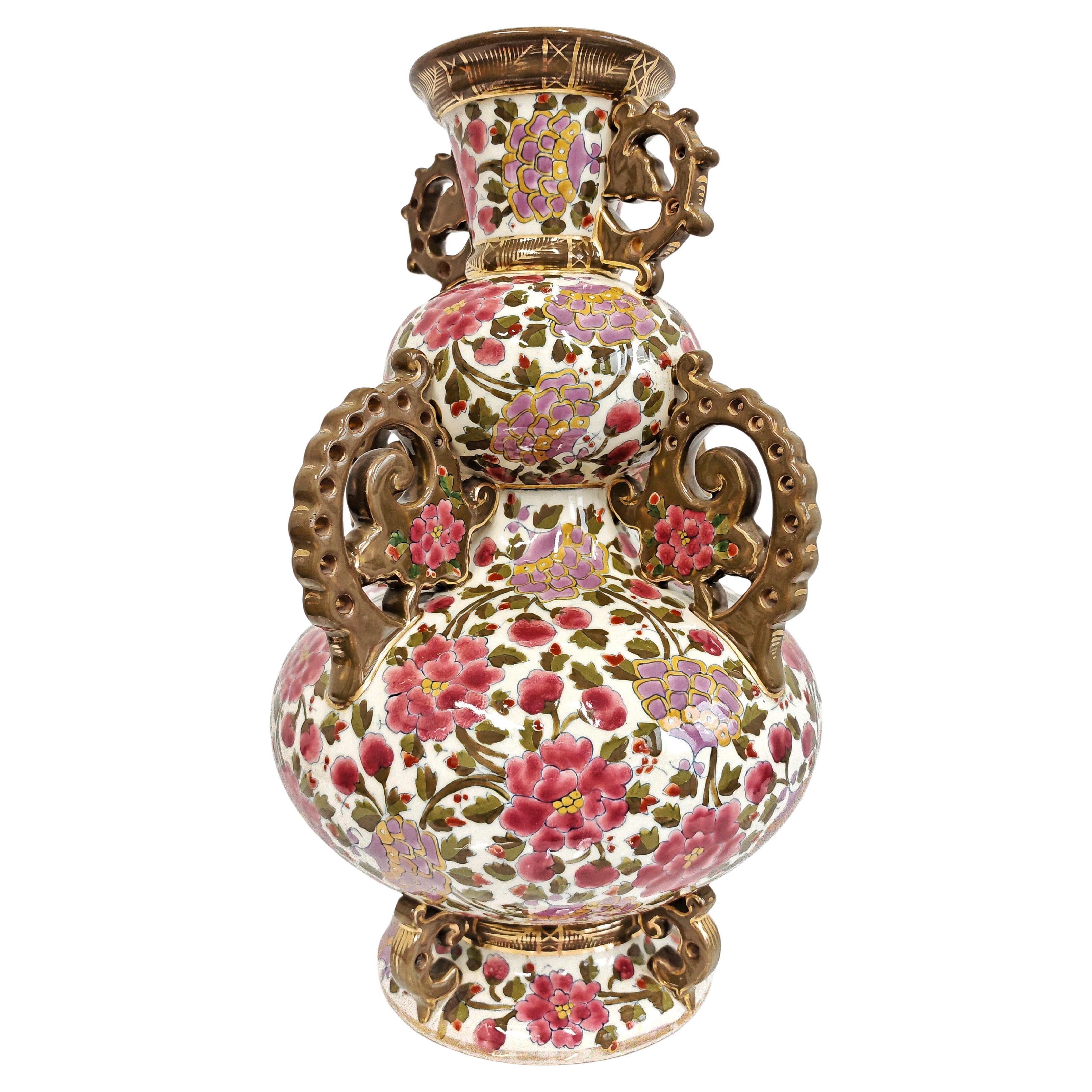 Grande vaso antico di Fischer Budapest, Ungheria, XIX secolo