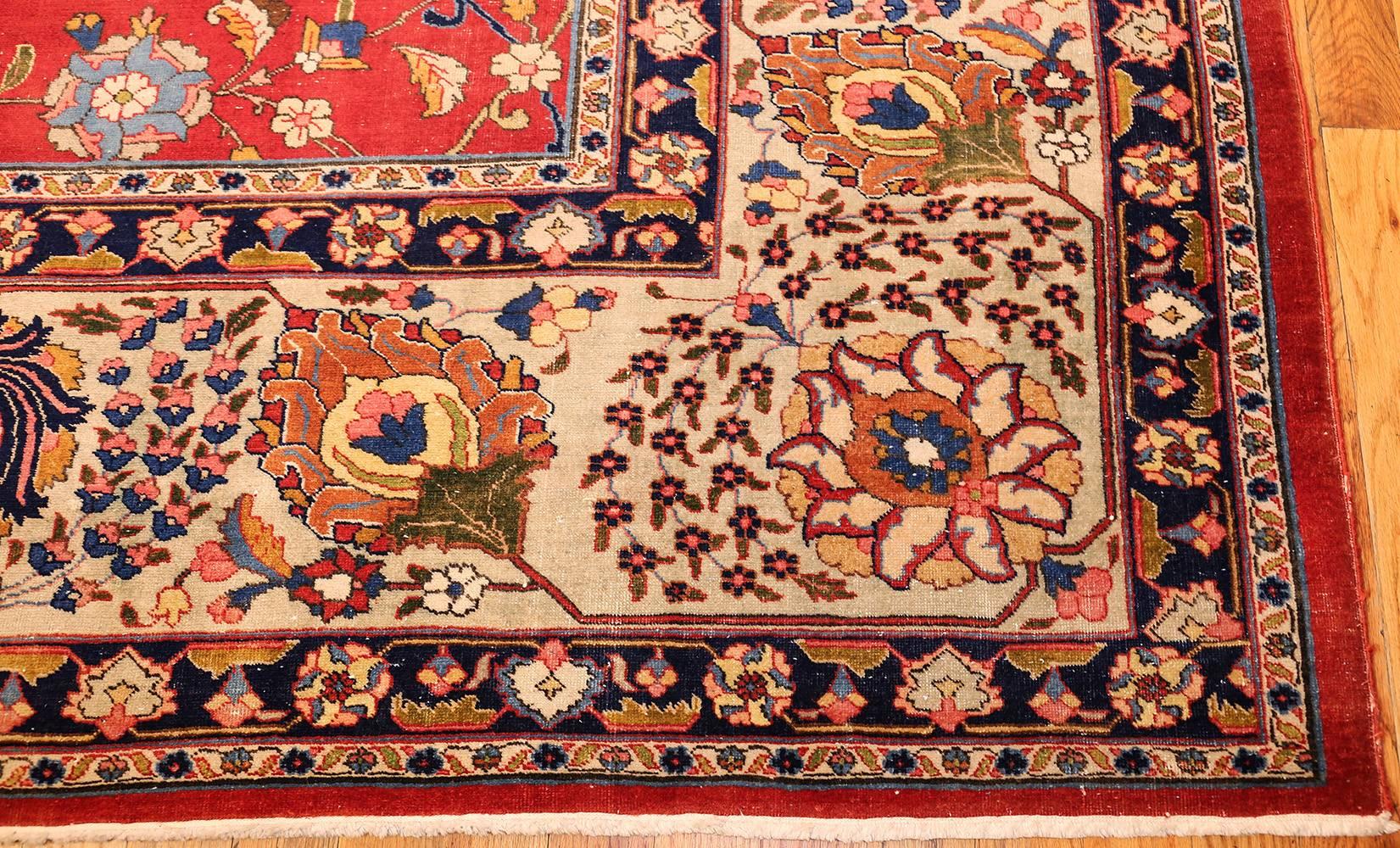 Wool Nazmiyal Antique Vase Design Persian Tabriz Rug. Size: 12 ft 10 in x 19 ft 6 in 