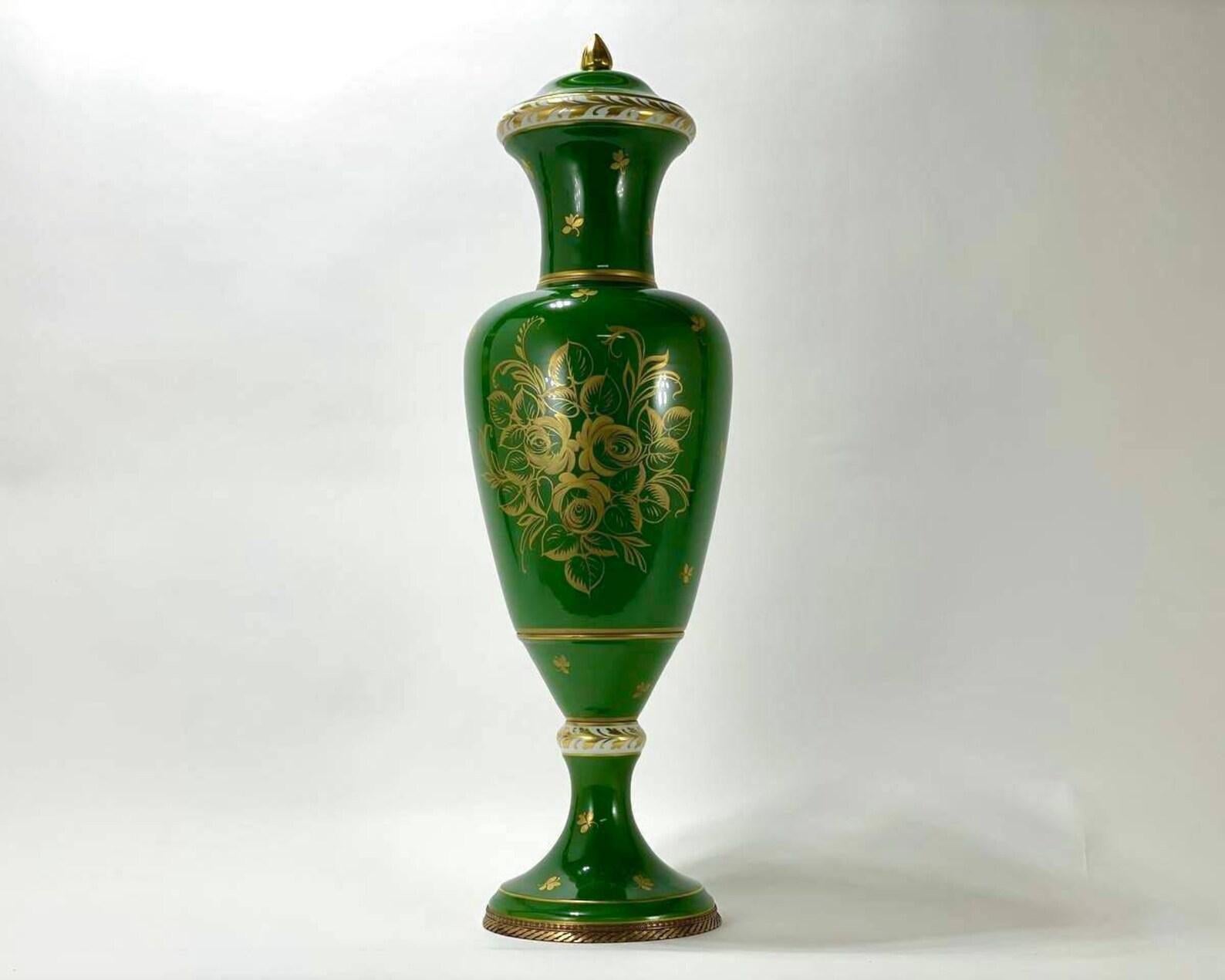Large antique porcelain vase from France, 