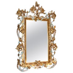Large Antique Venetian Giltwood Mirror