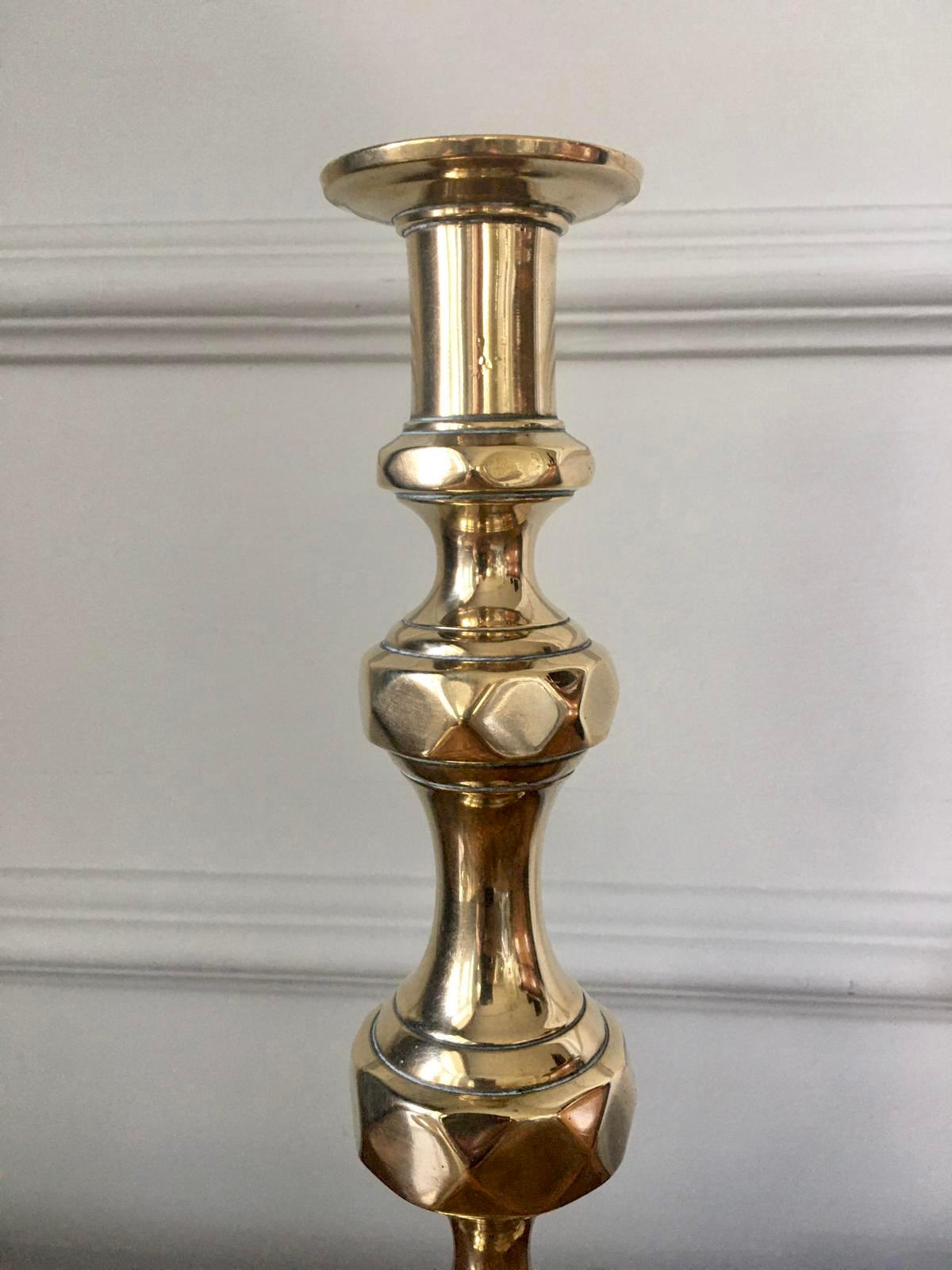 large brass candlesticks